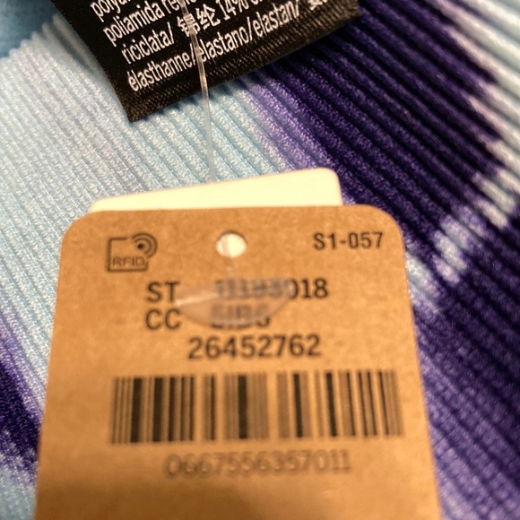 NWT Pink Seamless High Waist 7/8 Workout Tight - Blue Breeze Spiral Tie Dye - Picture 13 of 13